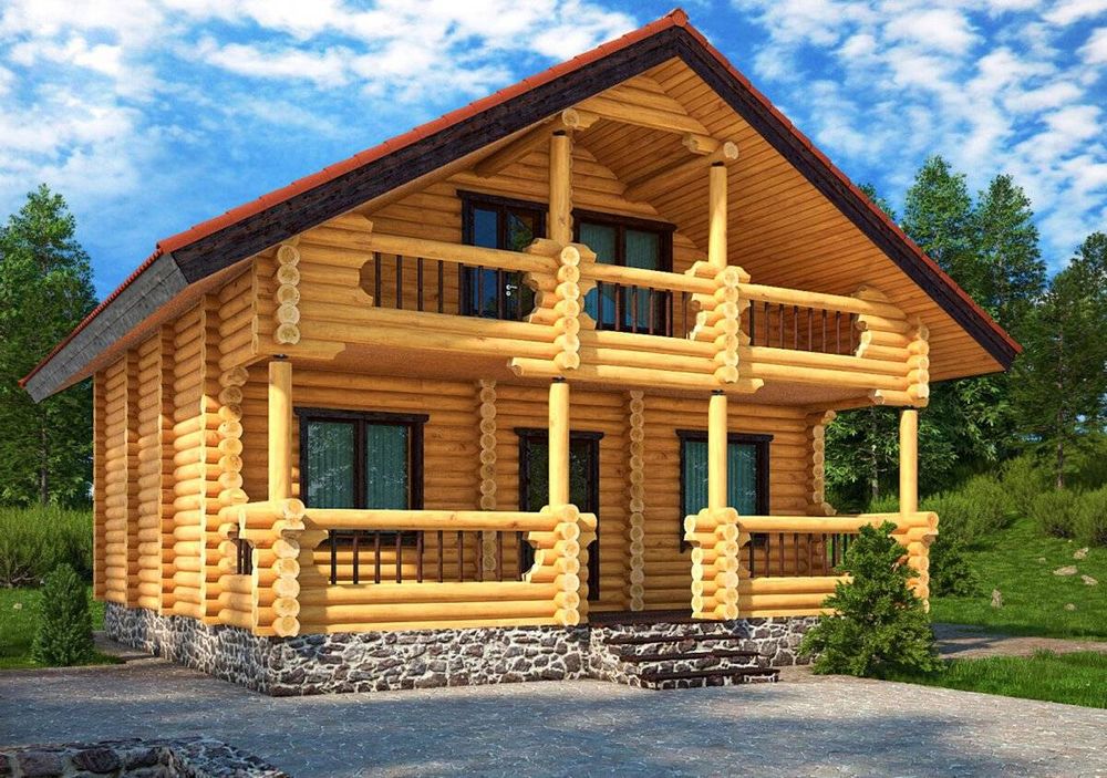 Срубы из оциллиндрованного бревна